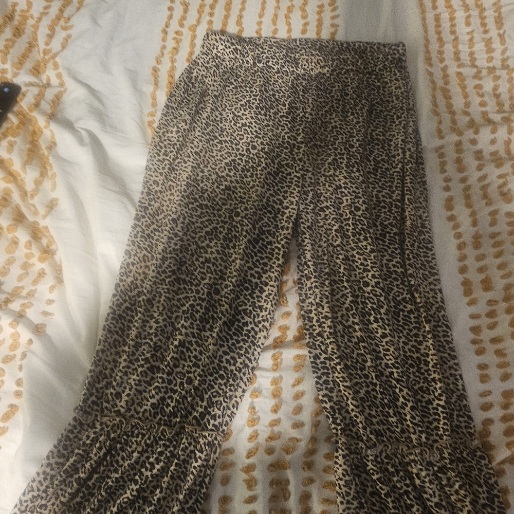 Tickled Teal Leopard Print Pants
